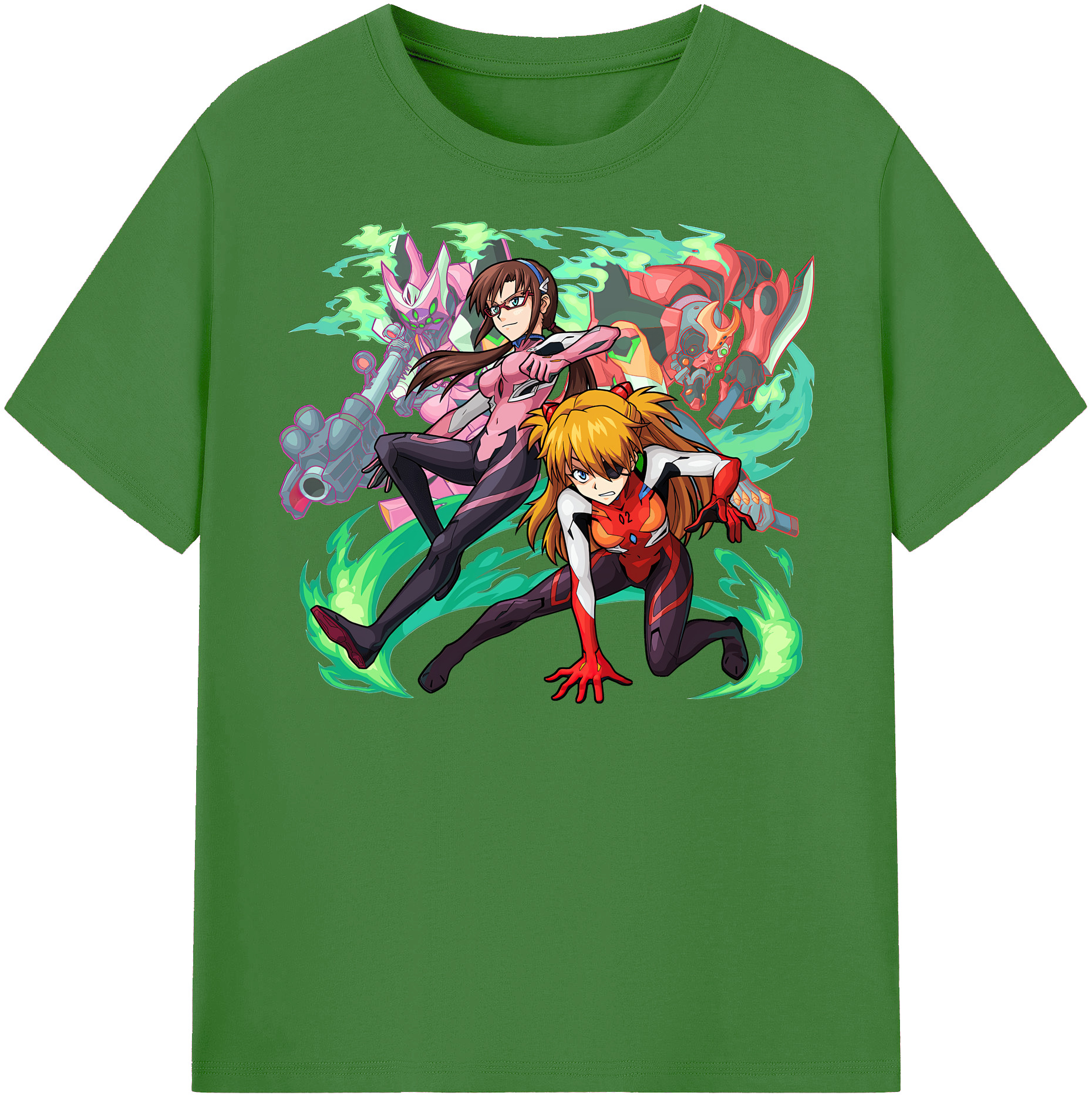 （画像用） EVA 新世紀エヴァンゲリオン レディースカジュアルプリントTシャツ（綿100％）